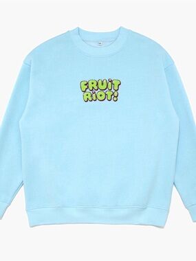 Light Blue 'Fruit Riot!' Crewneck Sweatshirt